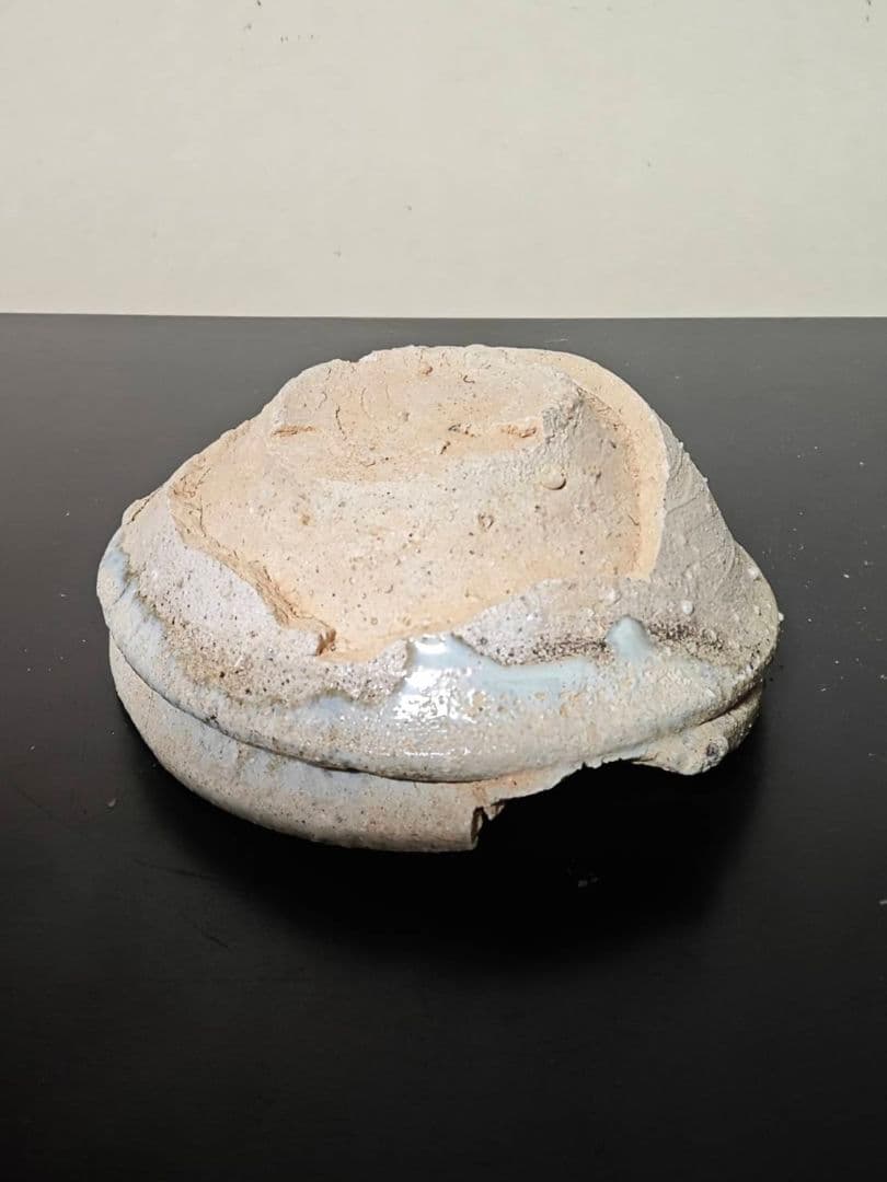 古常滑くっつき山茶碗　鎌倉時代　発掘品　自然釉　窯変　花呼ぶ器　古美術