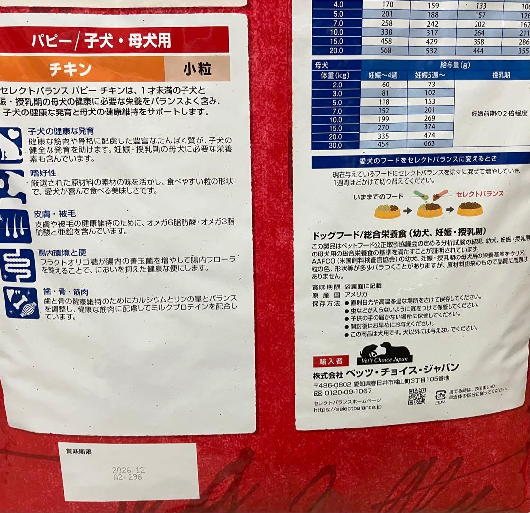 セレクトバランス　パピー　チキン　7kg
