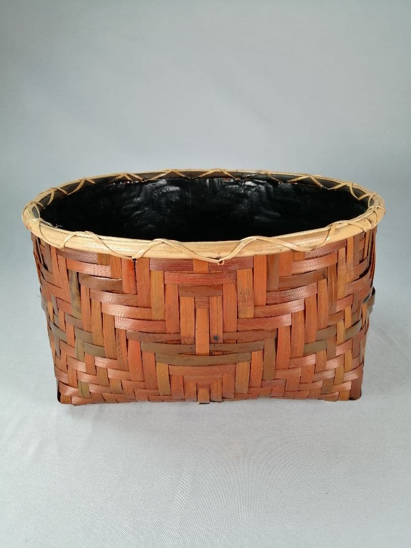 【茶道具】炭点前セット(竹組炭斗、火箸、釜環、紙釜敷、羽箒)　炭道具376