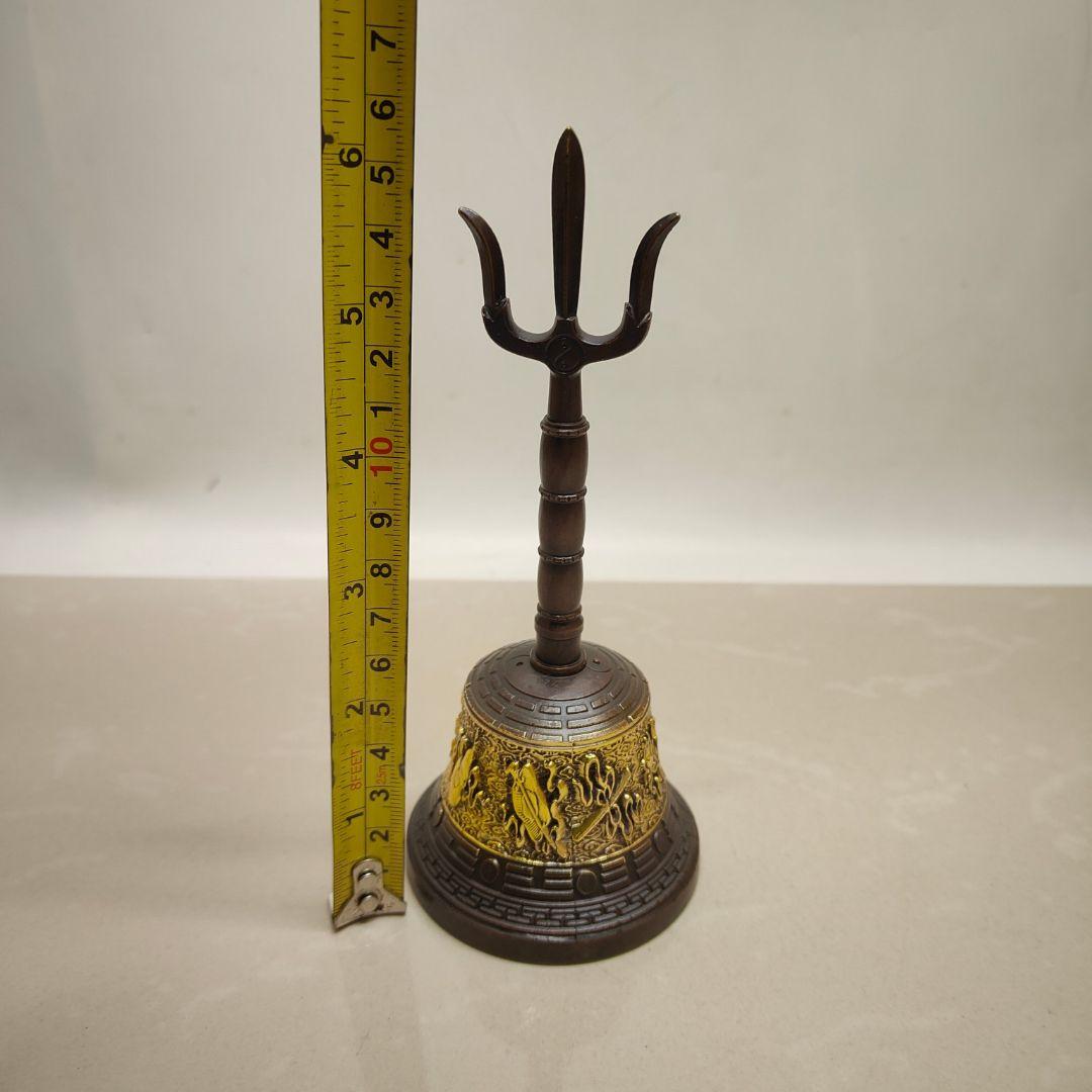 銅製八仙鈴 三清鈴 三叉法器 道家用品太極八卦鈴 鎮宅辟邪 開運風水 招財置物