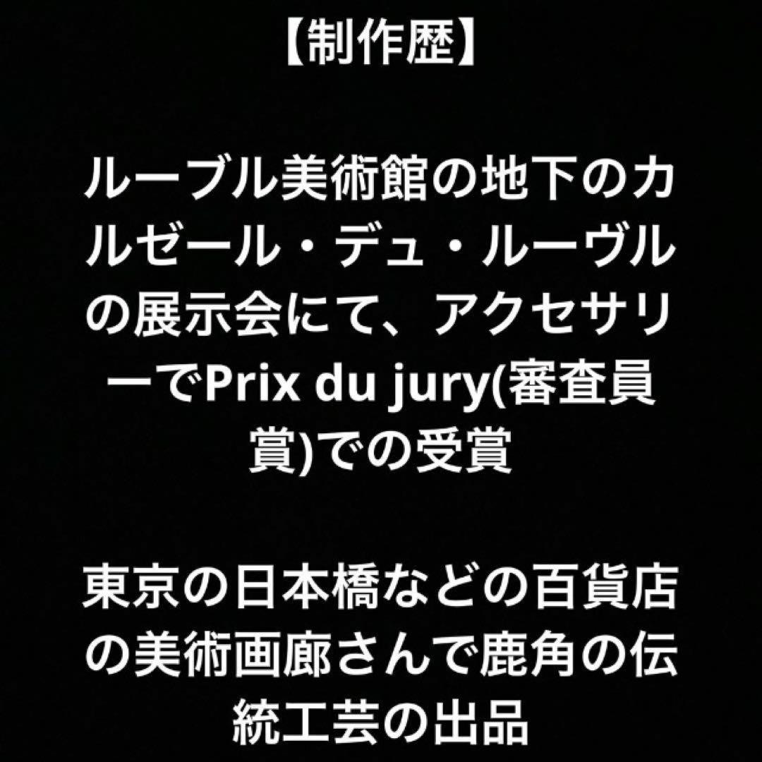 【種名　日本鹿の角】 手彫り帯留め　⭐️お茶目な金魚⭐️ ☆匿名☆