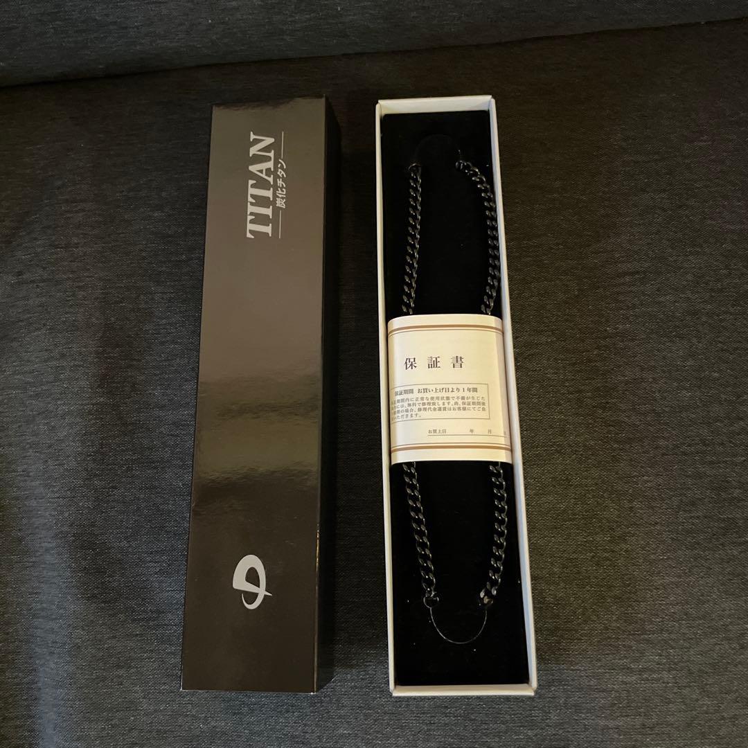 ファイテン 炭化チタンチェーンネックレス 45cm