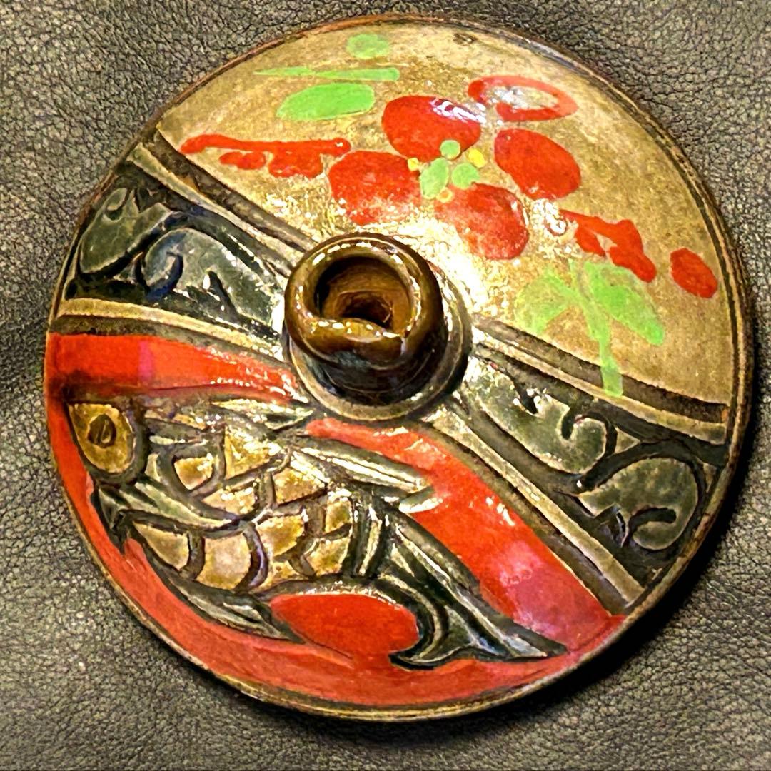 か*ん様 【壺屋焼】金城一門【金城と× 赤絵魚紋（あかえぎょもん）陶器容器 【お