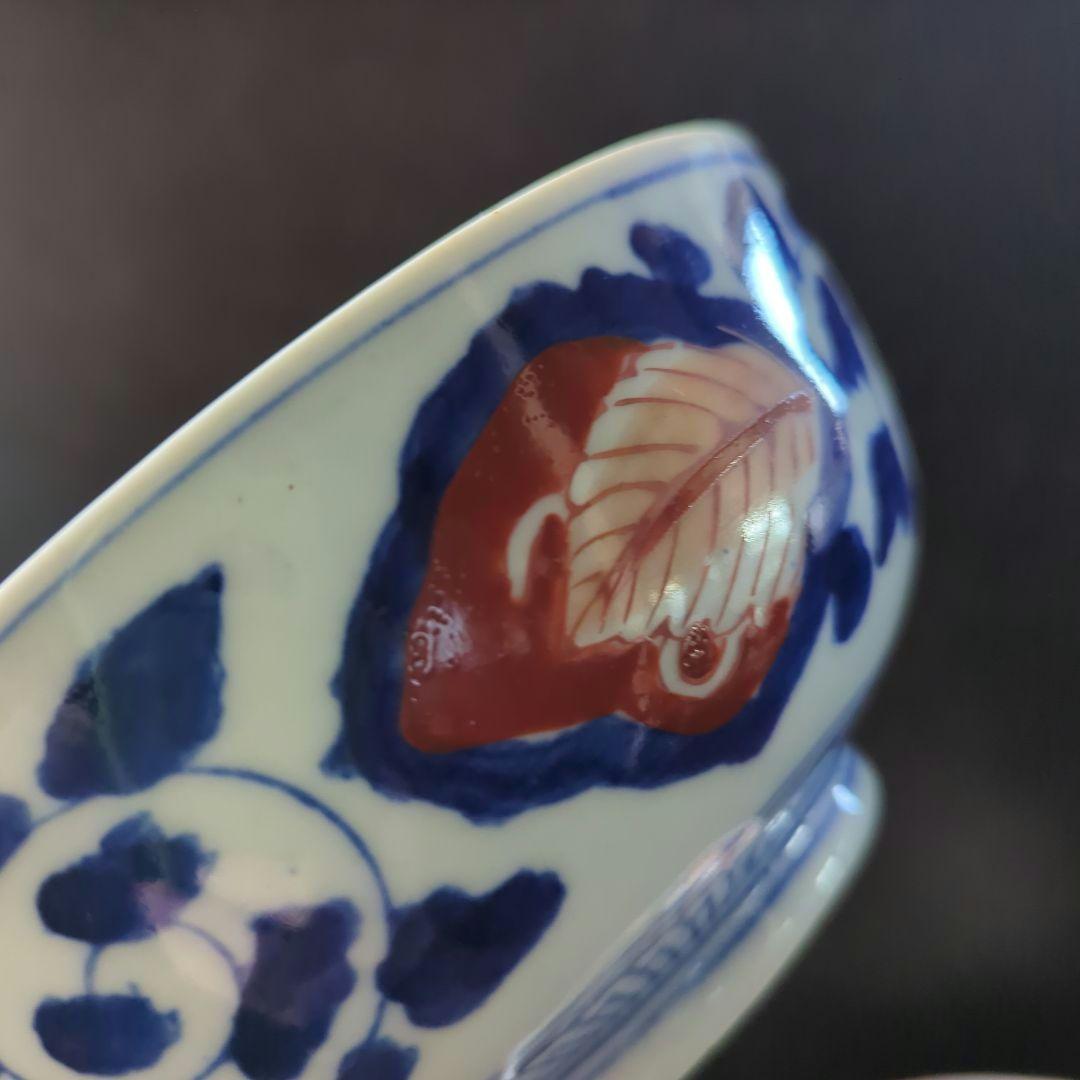 骨董品　陶芸　古道具　古伊万里　藍染付　赤絵　鳳凰　蛸唐草　花鳥色絵　三ツ組鉢