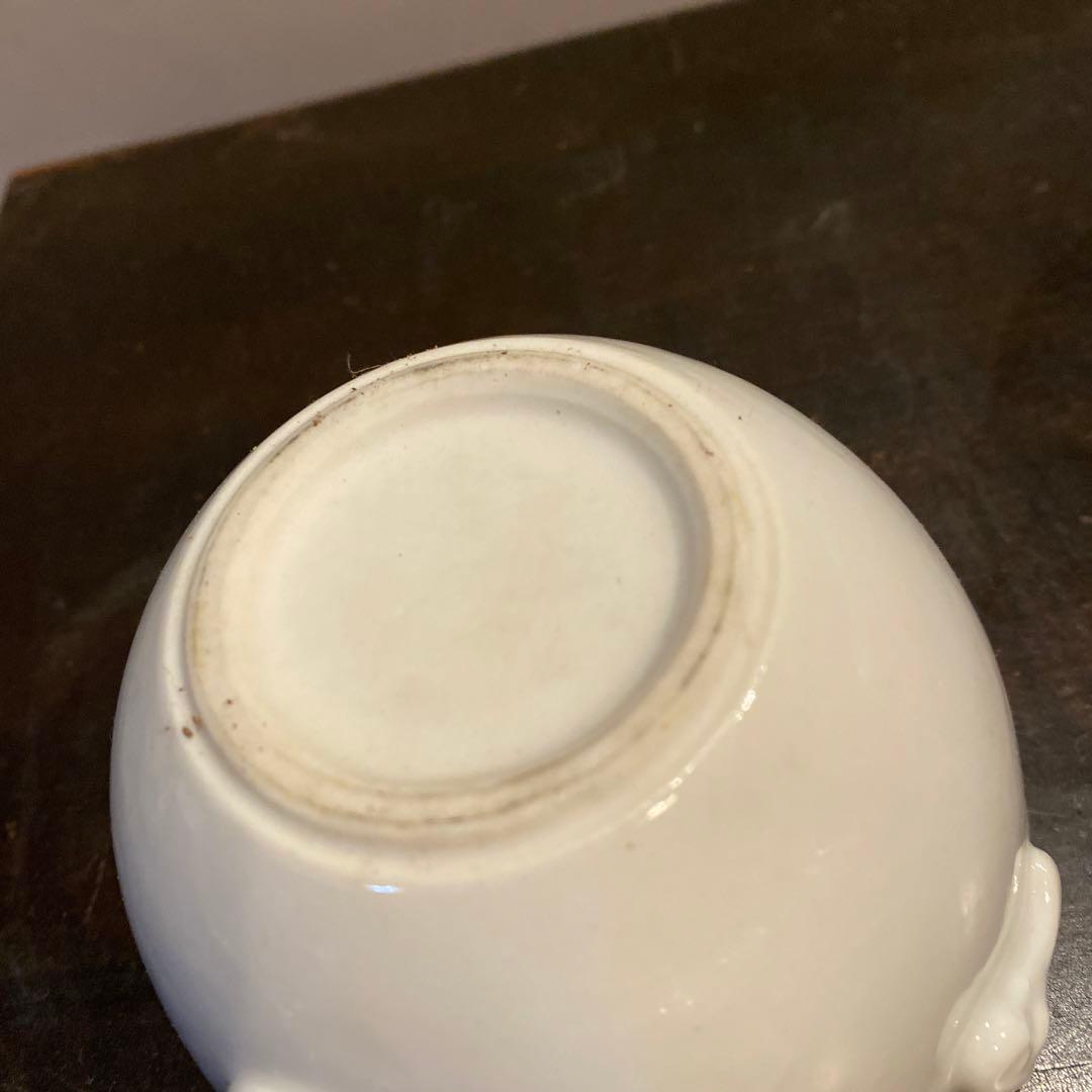 出石焼白磁陰刻花図煎茶器セット