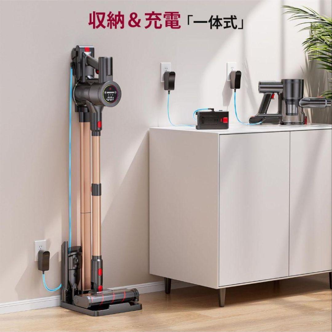 掃除機 コードレス 80Kpa強力吸引！AI吸引力自動制御！70分連続稼働