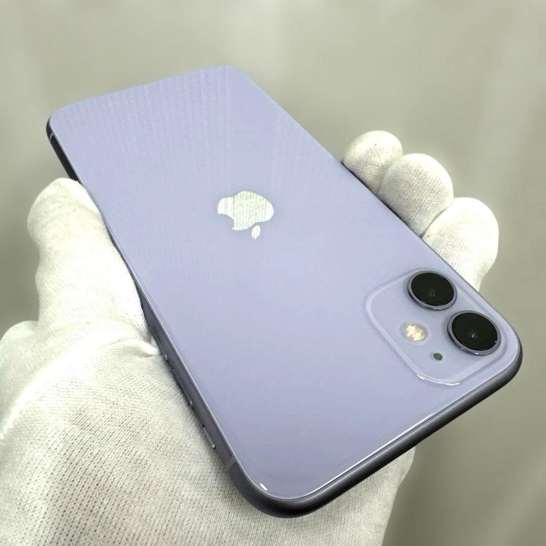 iPhone11 128GB バッテリー80% パープル シムフリー