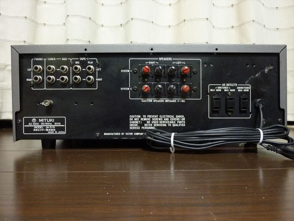 VICTOR ビクタープリメインアンプ JA-S15 修理済 全機能動作 美品