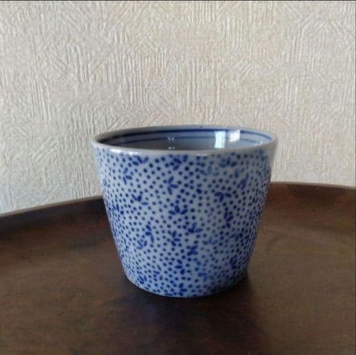 《期間限定セール！〜2/28まで》古伊万里染付印判小紋柄蕎麦猪口江戸時代幕末明治