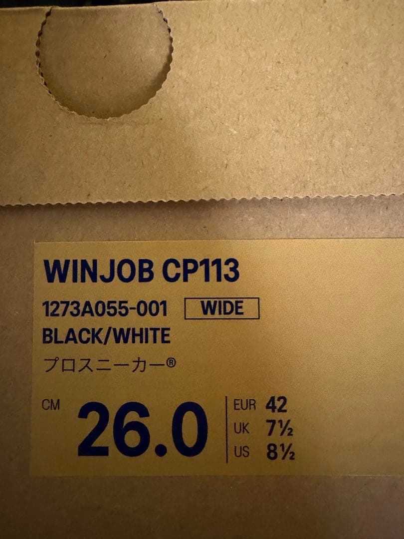 ASICS WINJOB CP113 ブラック/ホワイト 26.0cm