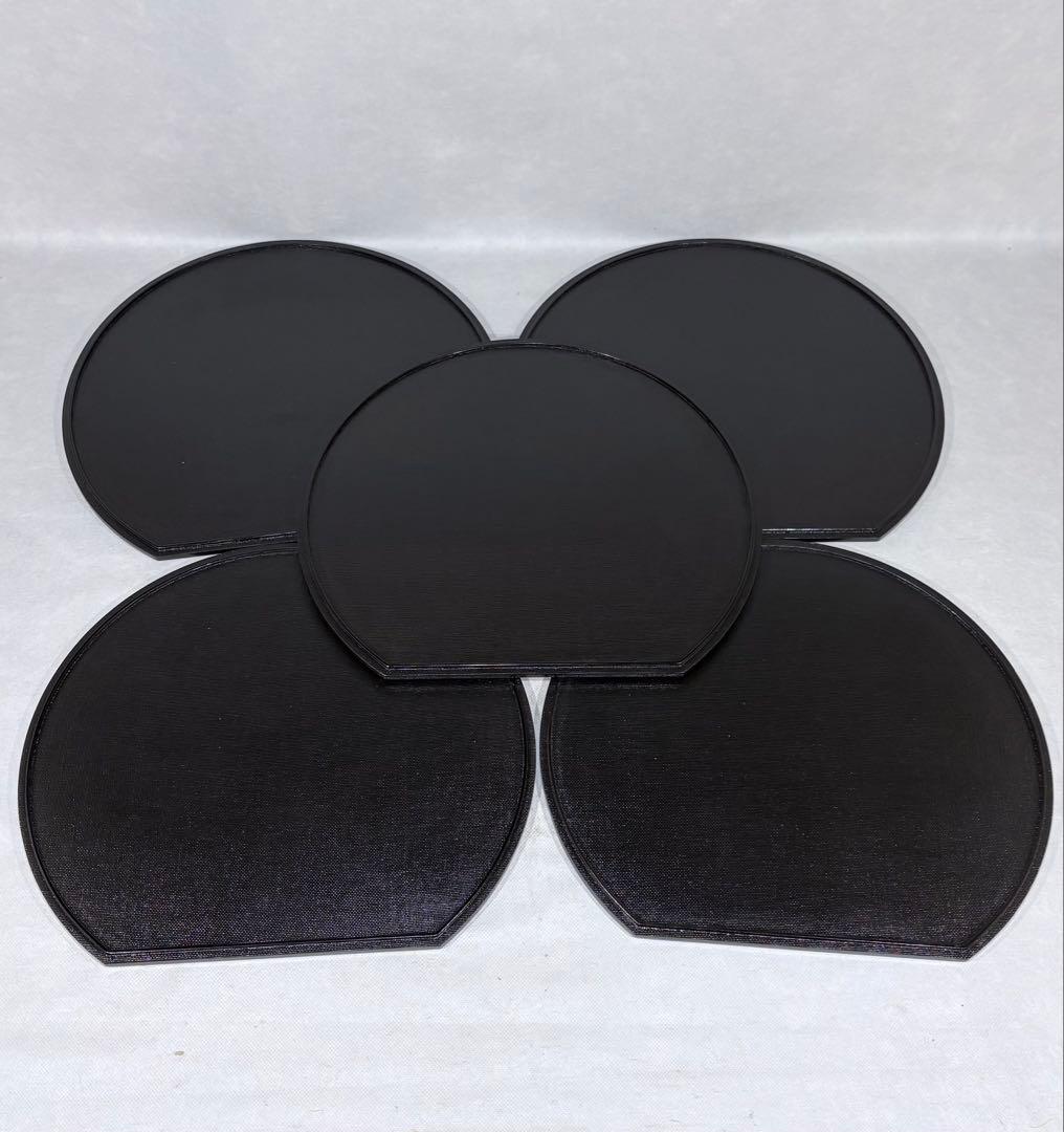 木製　黒塗半月盆　美品　未使用品　茶道　懐石道具　送料込