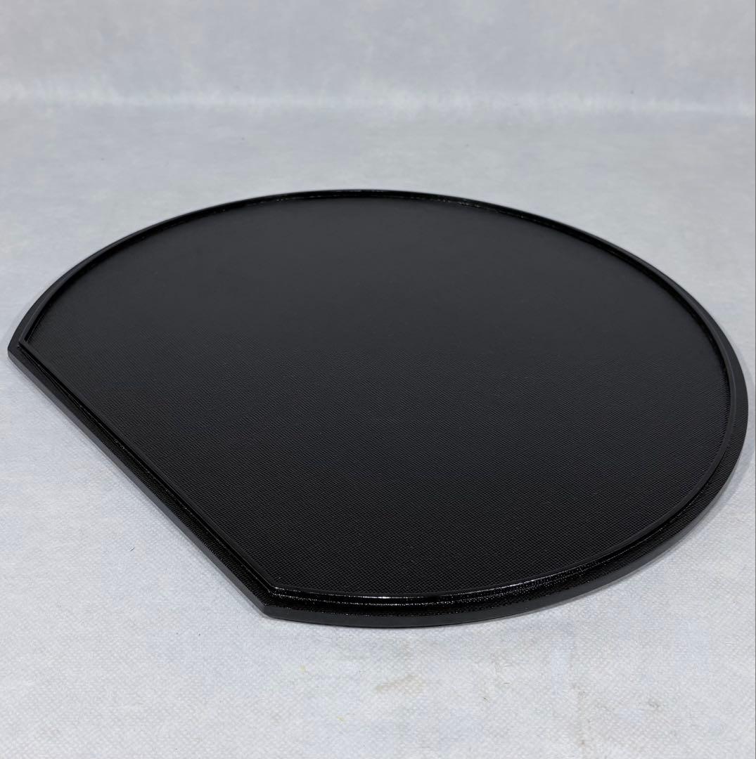 木製　黒塗半月盆　美品　未使用品　茶道　懐石道具　送料込