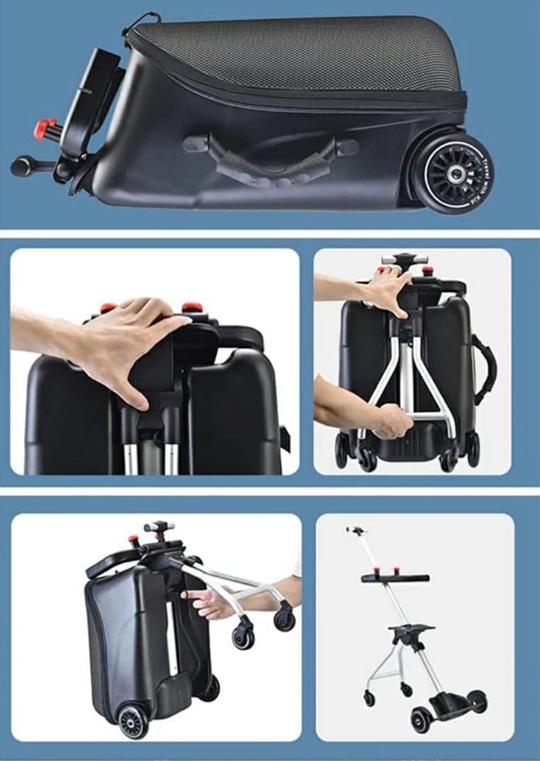 【新品】Q-BOX キャリーカート ブラック バッグ　キッズ　飛行機　旅行