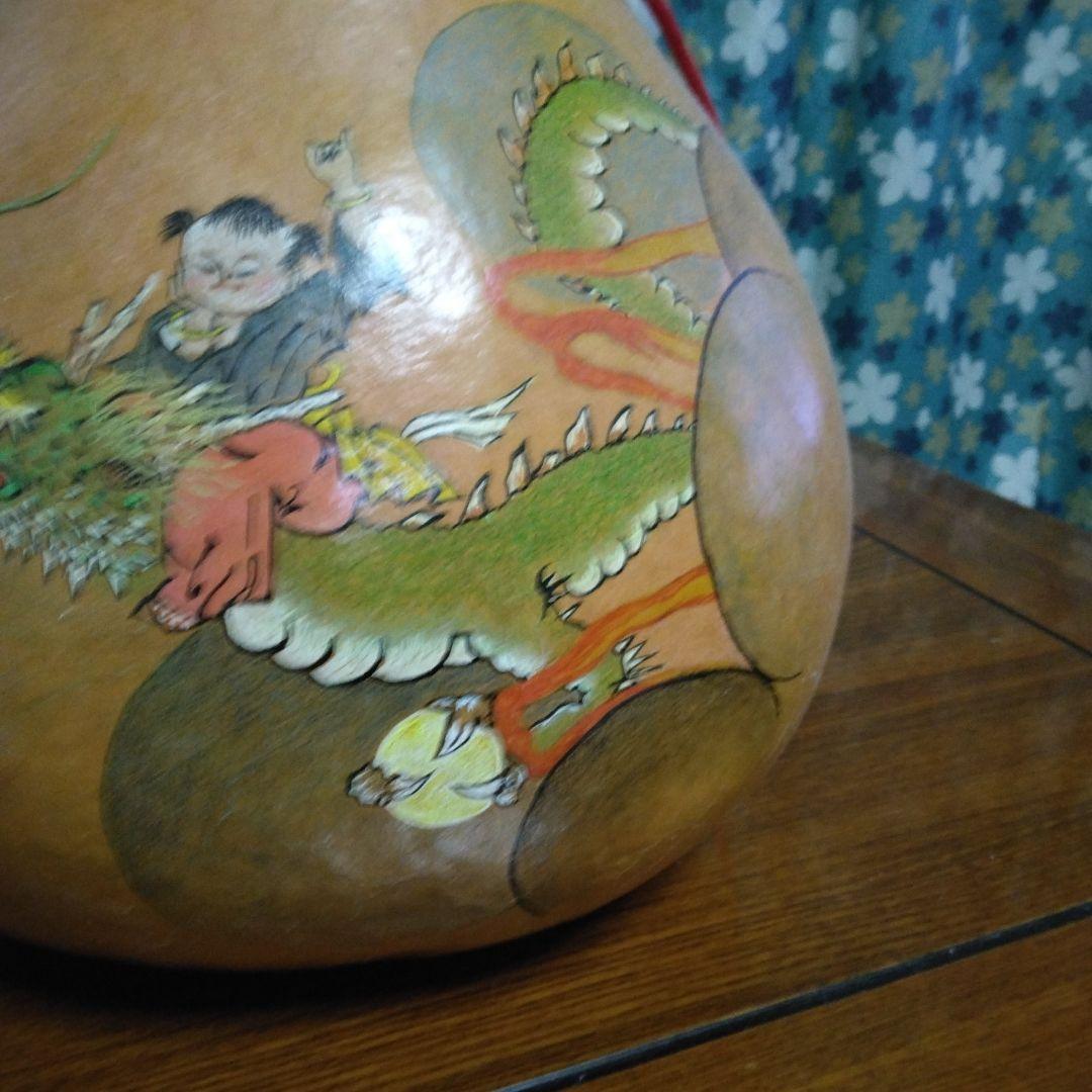 絵画付きひょうたん置物　　手作り