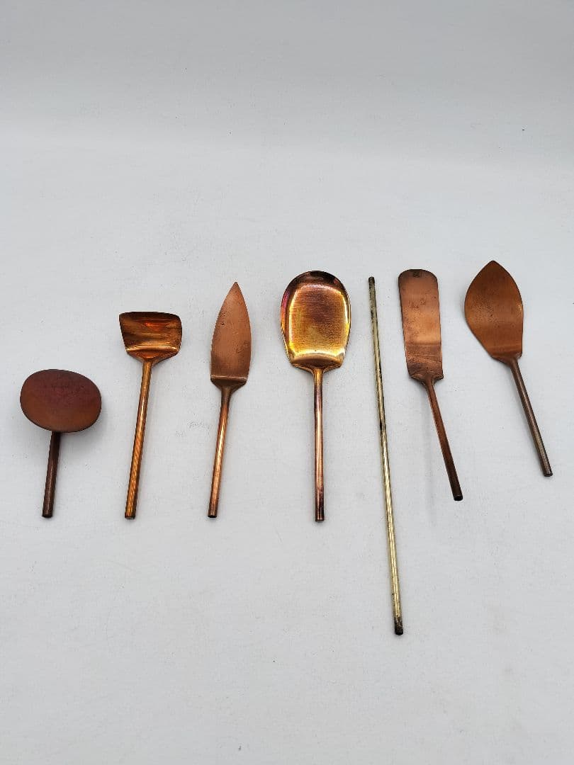 d013 布袋付灰匙7本セット 茶道具 古物