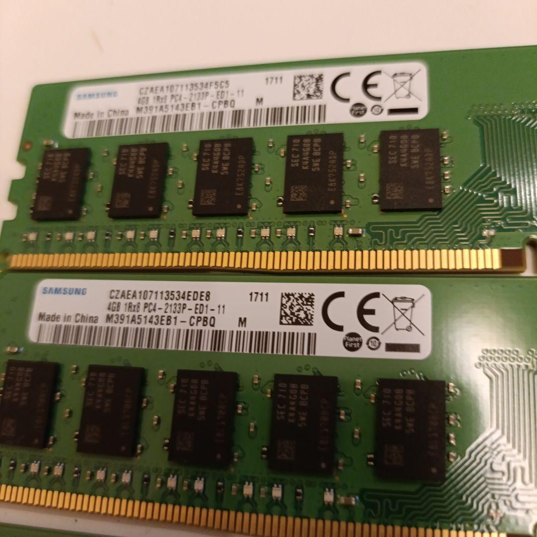 美品 Samsung 4GB DDR4 2133 メモリー 4枚 計16GB
