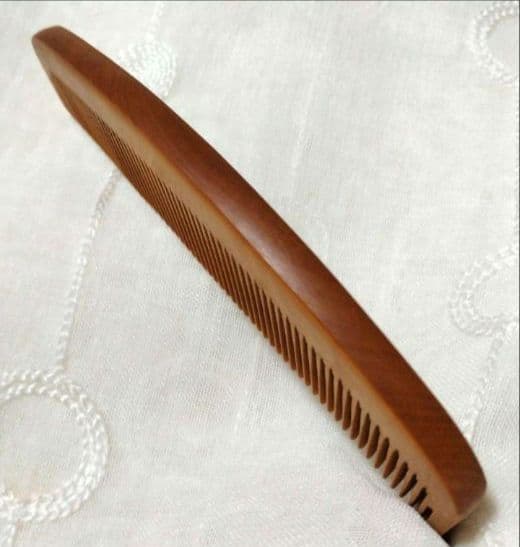 【未使用】本つげ櫛　お六ぐし　13cm