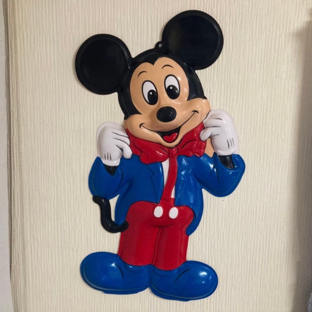ミッキーマウス 東京ディズニーランド 壁掛け レリーフ パネル 2点 レトロ
