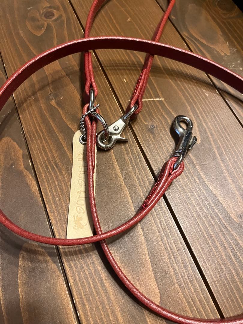 馬具職人オーダー！シブ鞣し牛革ヌメカフェリード　未使用