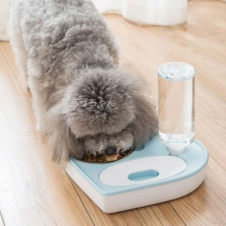 ハート型ペット食事ボウル ピンク 2個 フィーダー給餌器給水器 食器 犬猫 新品